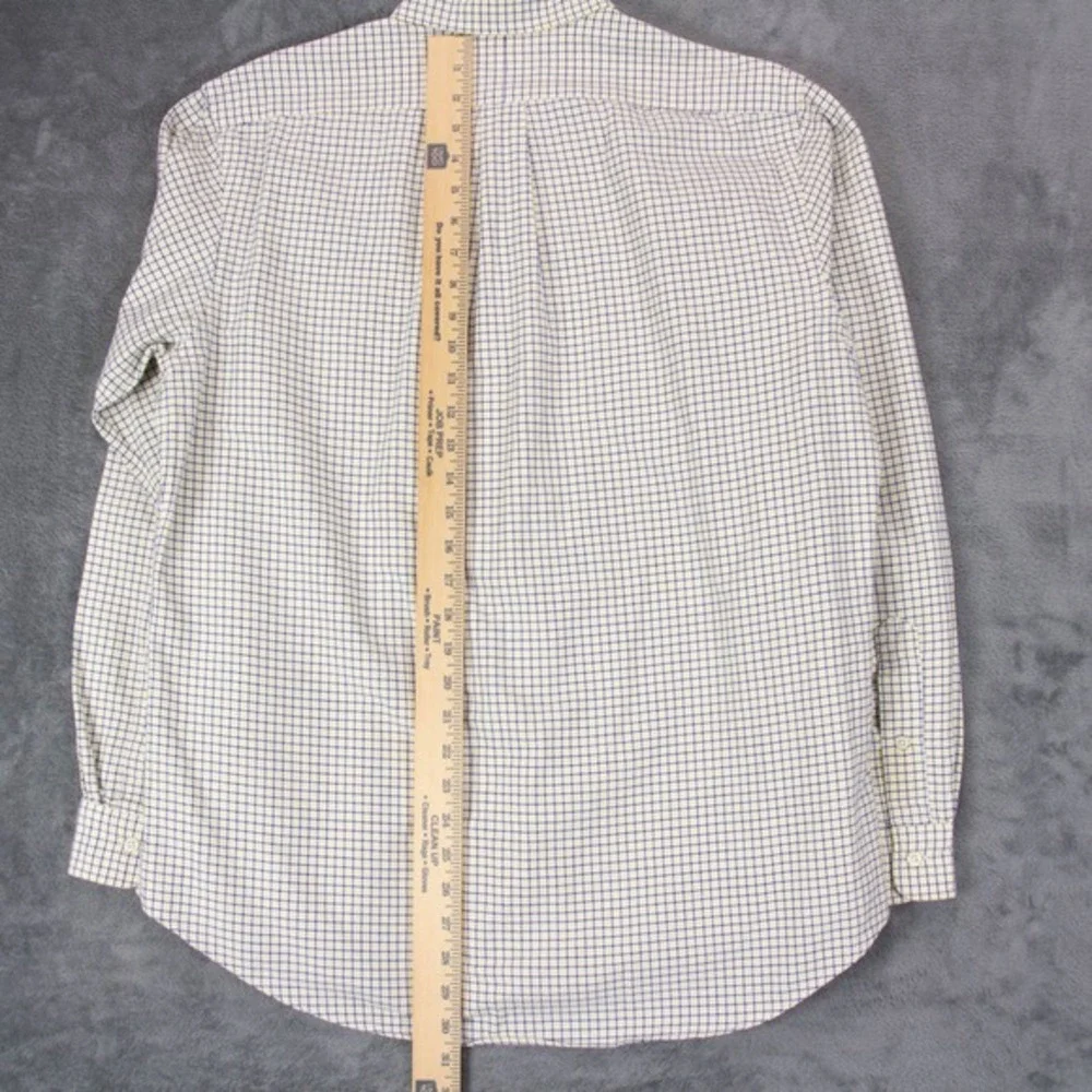 Polo‎ Ralph Lauren Mens L Yellow Custom Fit Shirt Plaid Polo Flesh Pony
